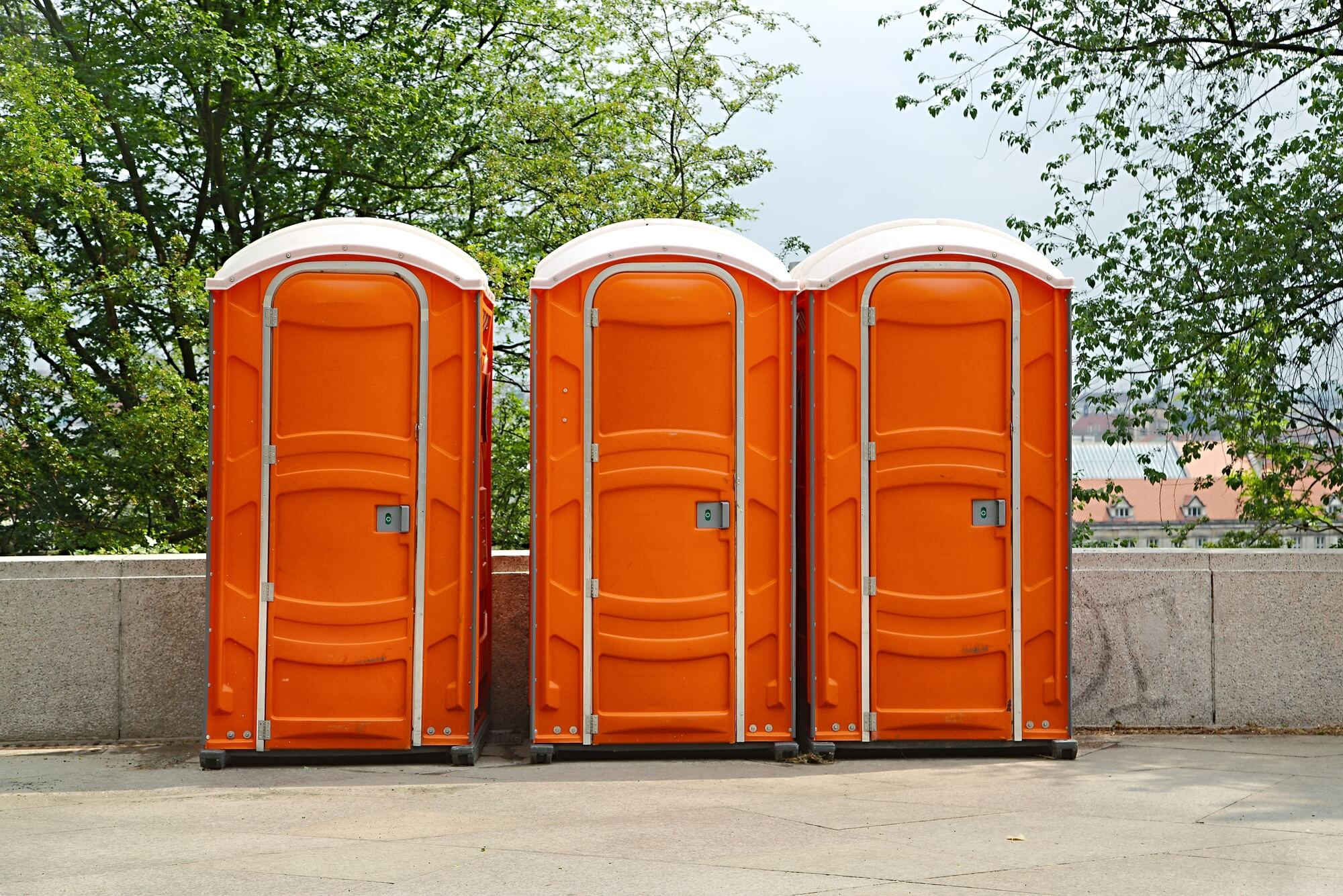 Portable toilets ready for rental in Milpitas